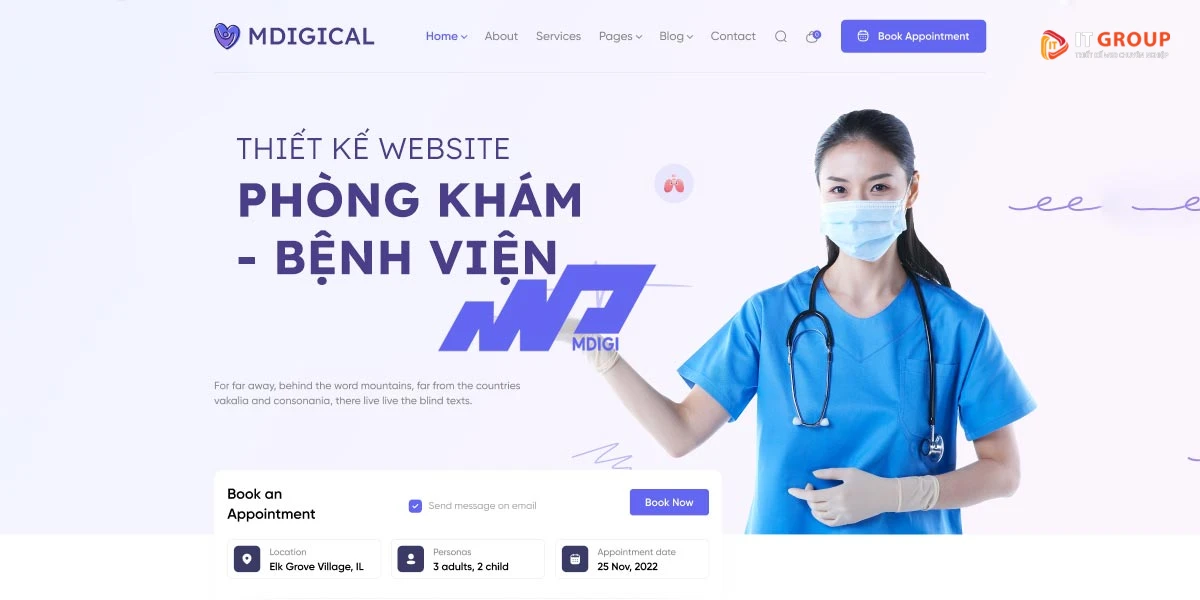 thiet ke web phong kham 1