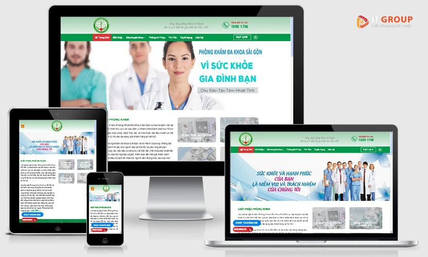 thiet ke web phong kham 2