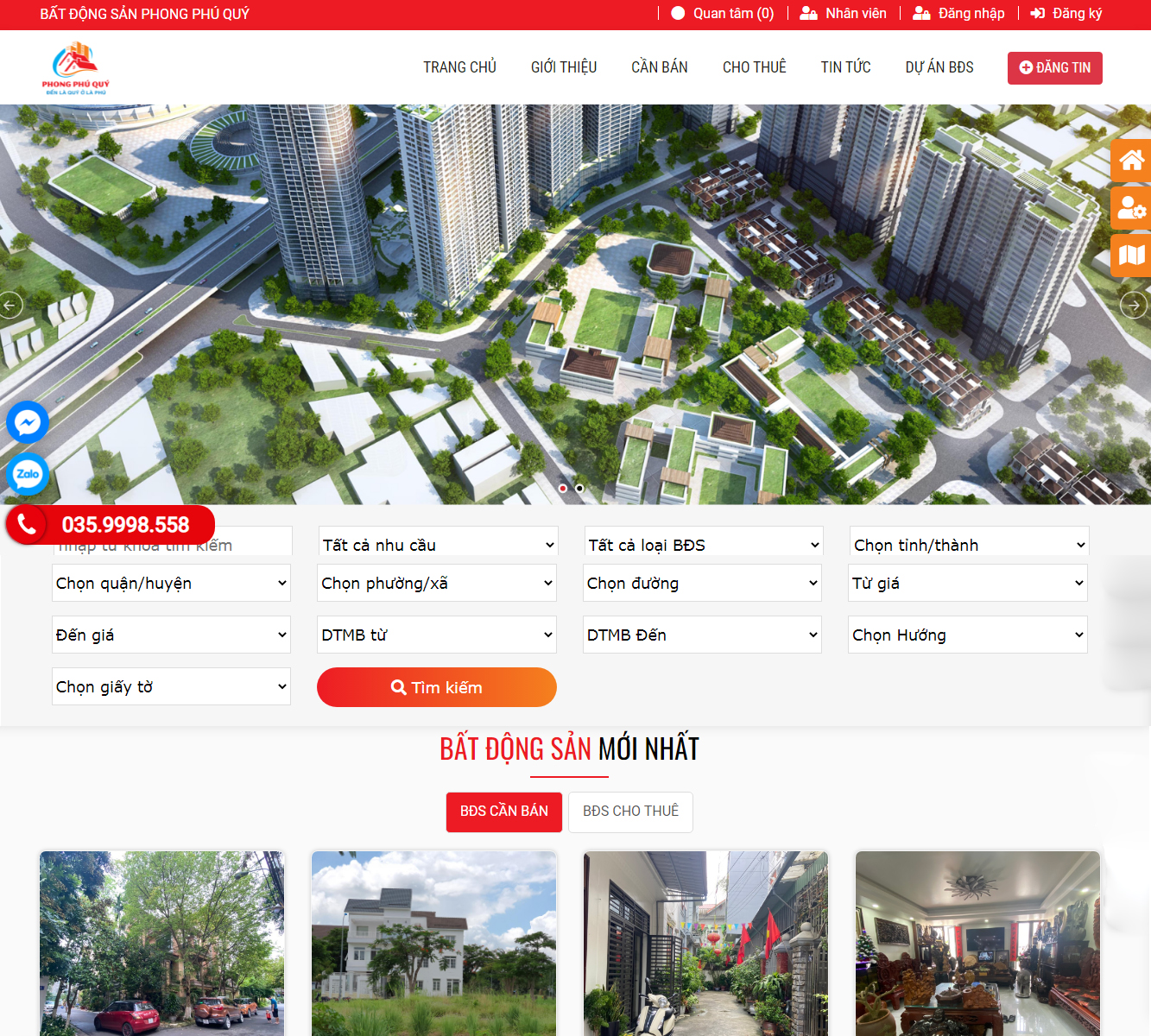 Thiết Kế Website BĐS Chuyên Nghiệp - Chi Phí Trọn Gói