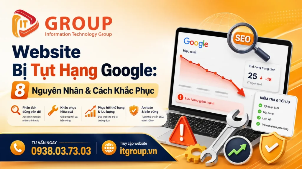 Website Bị Tụt Hạng Google: 8 Nguyên Nhân & Cách Khắc Phục