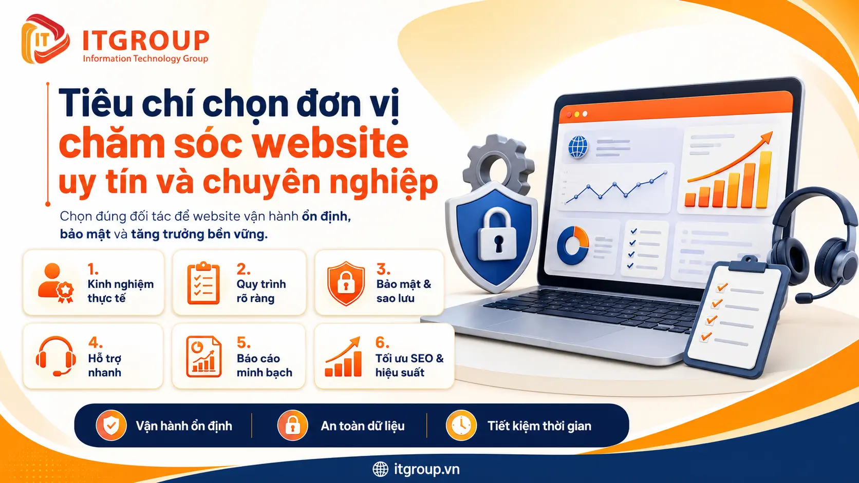 Tiêu chí chọn đơn vị chăm sóc website uy tín và chuyên nghiệp