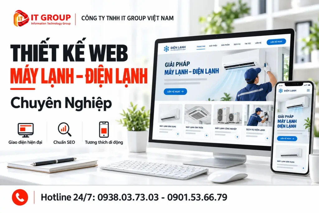 Thiết Kế Web Máy Lạnh – Điện Lạnh Chuyên Nghiệp